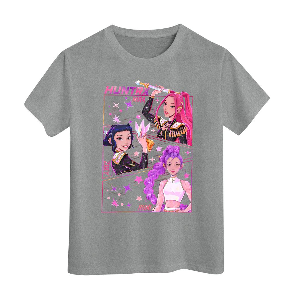 Boys Girls Round Neck Casual Printed Short-sleeved T-shirt Top