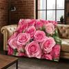 Romantische Rose Blume Gänseblümchen Cartoon Flanell Decke Weich Warm Überwurfdecke für Schlafzimmer Wohnzimmer Bett Reise Camping Picknick Kind