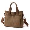 Multi-pocket Casual Canvas Bag with Large Capacity, Korean Style, Light Luxury, Versatile Messenger Bag, Commuting Shoulder Bag