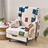 Printed Stretch Wing Chair Cover Elastic Relax Armchair Slipcovers Wingback Sofa Protector with Seat Cushion Cover Home Decor