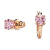 Swarovski Connexus Asymmetrical Design Cubic Zirconia Earrings Women Earrings Pink 5691181