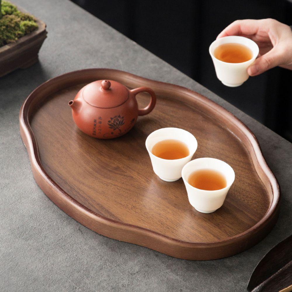 Chinese Style Bamboo Decorative Serving Tray Vintage Bread Plate Fruit Platter  Kitchen Gadgets