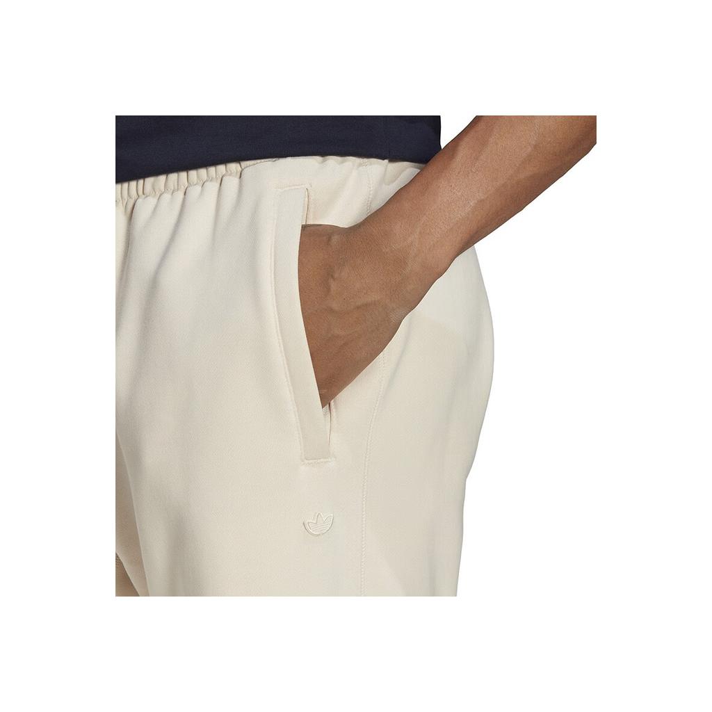 Adidas Originals Trefoil Solid Color Logo Embroidered Joggers Men Bottoms Off-White HB7500