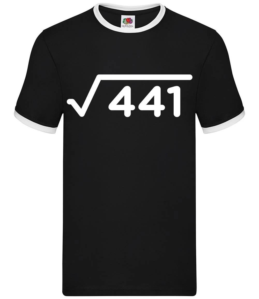 Square Root Birthday 21 - Mens Ringer - 21st Birthday Age 21 Present Gift XXXL