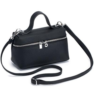 Nischen-Temperament Lunchbox-Tasche Leder Damen-Tasche Tragen Die Oberste Schicht Rindsleder Einfache Einzelne Schulter Crossbody-Tasche