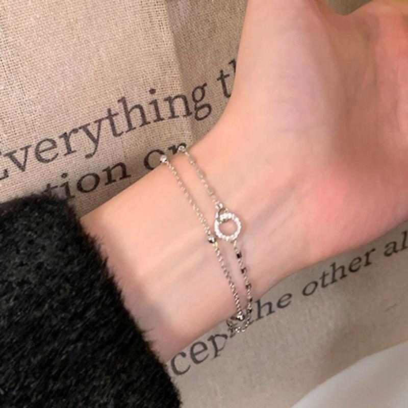 Delicate Doublelayer Geometric Bracelet For Women 2023 Light Design Luxury