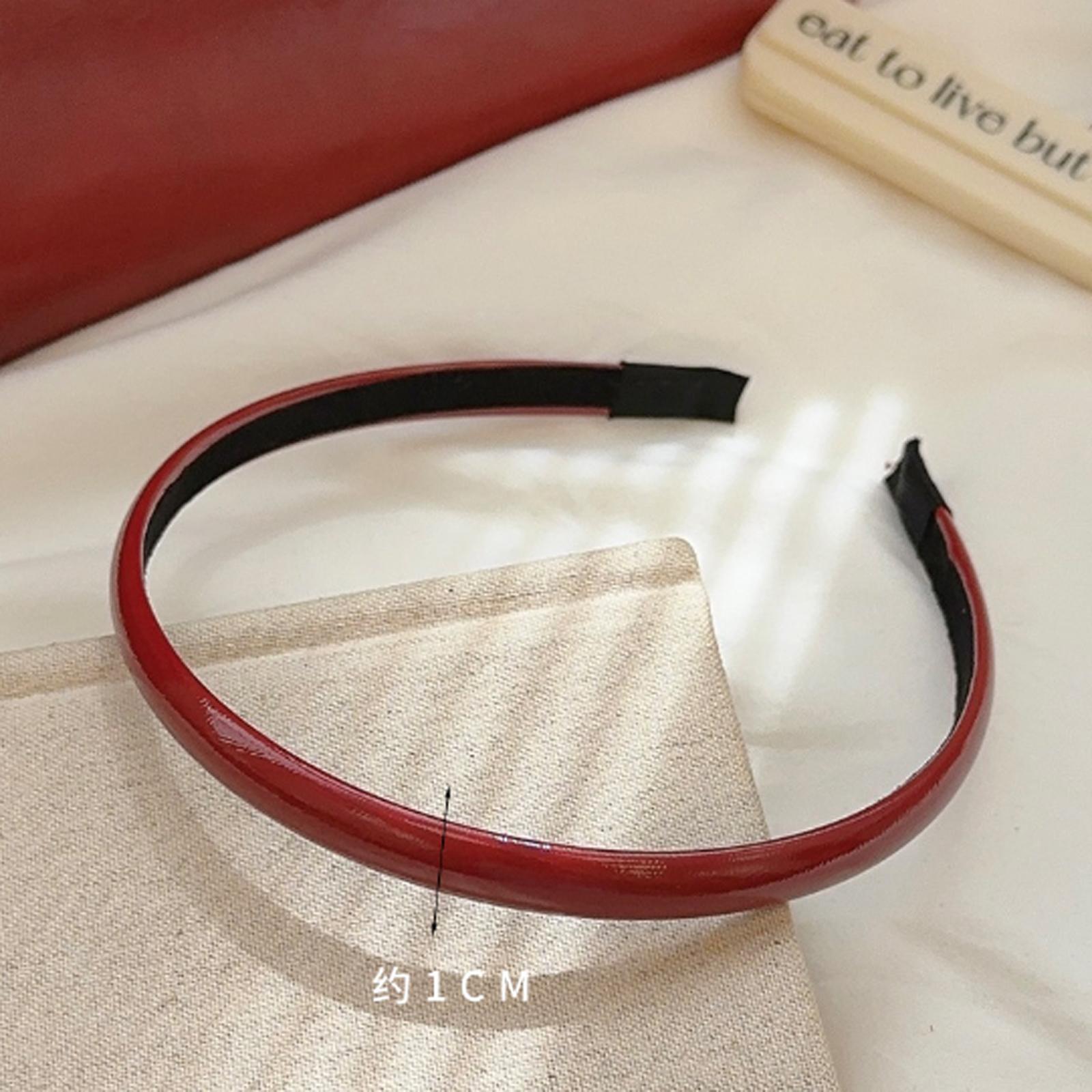 

PROLY Новая Мода Весенняя Повязка на Голову для Женщин Красная Кожа PU Повязка для Волос Однотонный Головной Убор Девушки Винтажные Аксессуары для Волос