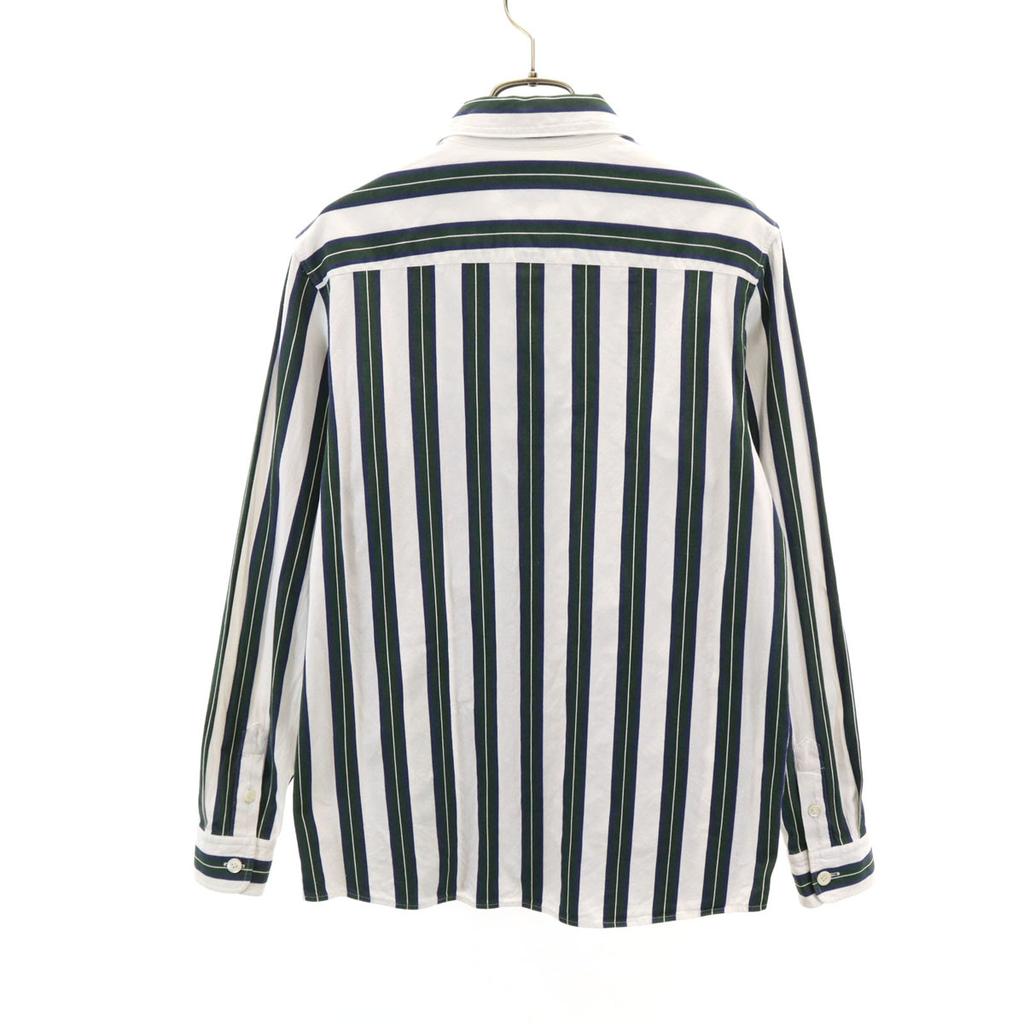 A.P.C. Striped Pattern Long sleeve Cotton shirt S white Men's Used