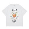 Grenzüberschreitend auf Lager exklusiv Casablanca Doppelgaze reine Baumwolle Unisex T-Shirt Hip-Hop lässig Kurzarm locker Rundhals