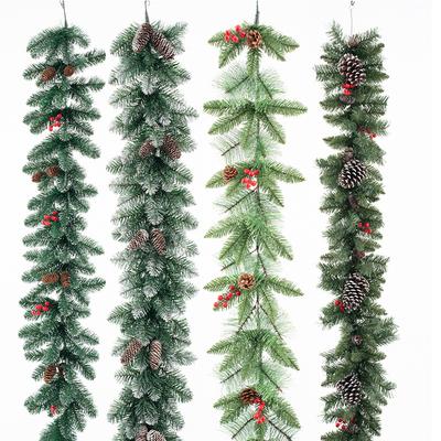 180/270Cm Christmas Green Rattan Grass Circle Christmas Tree Tower Tree Pvc Leaf Artificial Simulation Leaf Wall Hanging