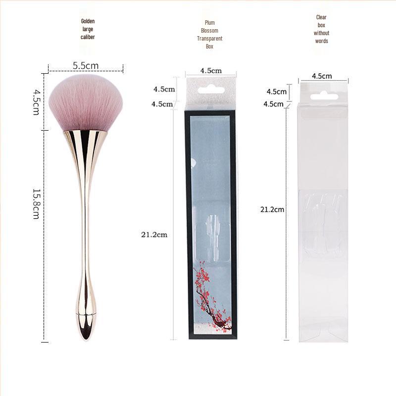 Extra Large Soft Bristle Powder Brush for Nail Dust & Blush with Small Waist Design