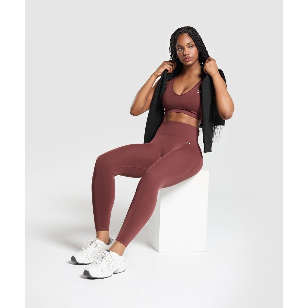 Gymshark Everyday Seamless Leggings Burgundy Brown B7a3l Rbqv