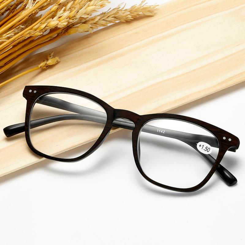 Fashion Unisex Square Glasses Plain Glasses Frame Radiation Protection Optical Glasses Hyperopia +1.0+1.5+2.0+2.5+3.0+3.5+4.0