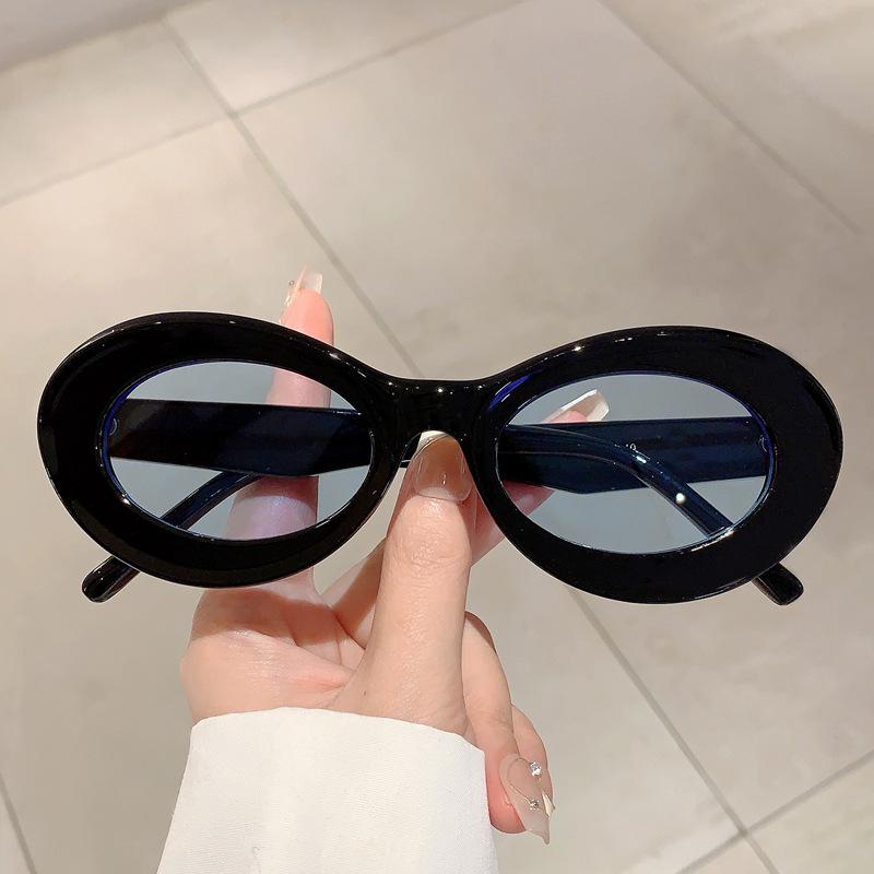 Y2K Classic Oval Sun Glasses Glasses Ladies For Men Luxury Designer Style Style Sun Eyeglasses Steampunk Popular Pink Hip Hop Glasses Spectacle