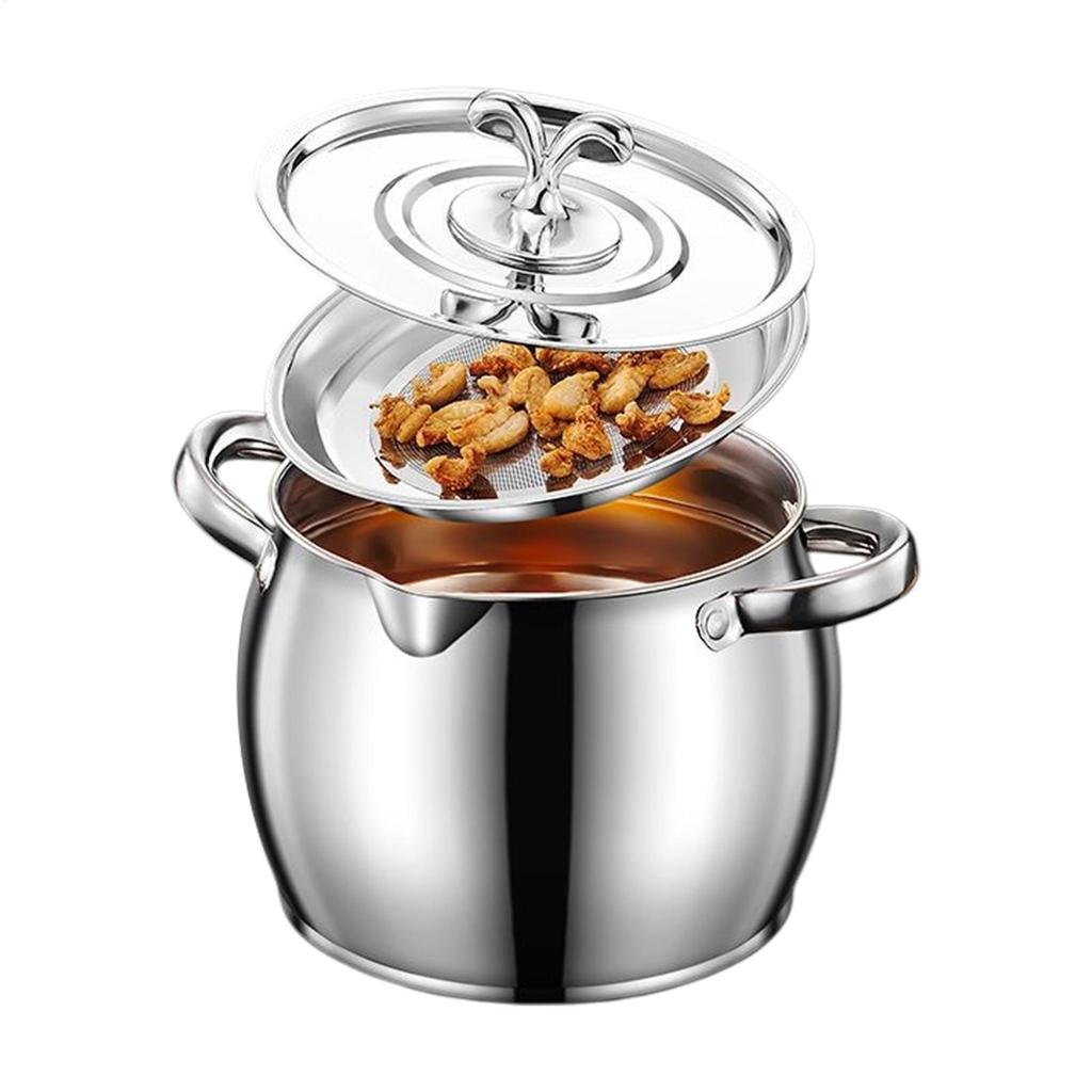 Stainless Steel Fat Storage Canisters Bacon Grease Container Grease Jar with Strainer Lid for Kitchen Cooking Baking Holiday