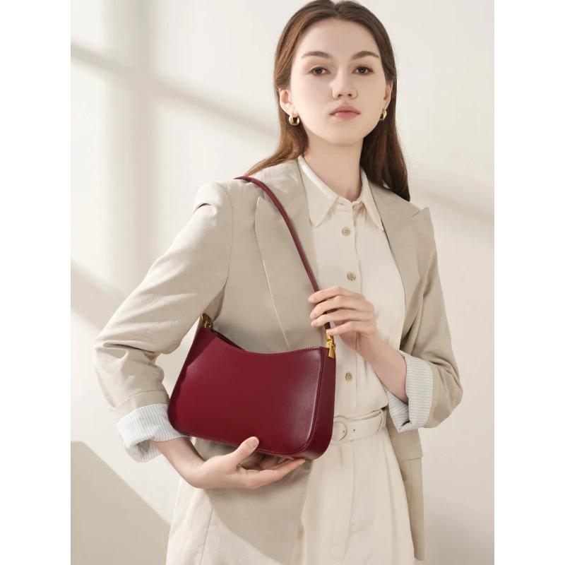 100% Genuine Leather Commuter Women's Baguette Bag 2026 Fashi handbag Underarm Shoulder Bag Female Hobo Bag For Women