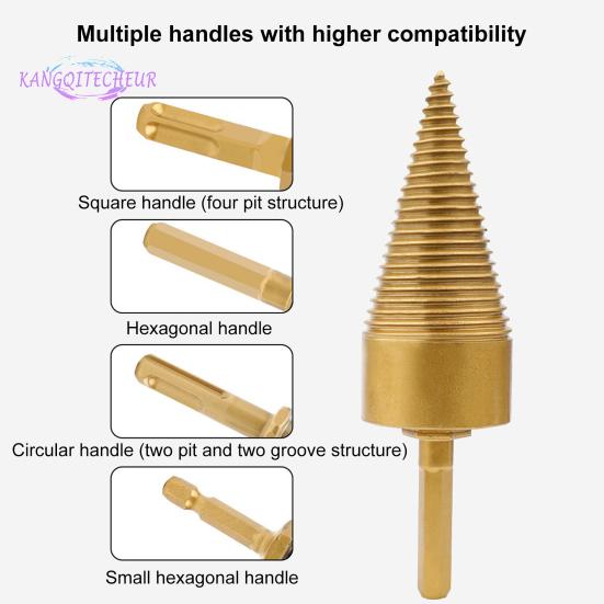 Cheap 5Pcs/Set Firewood Drill Bit Set Log Splitter Removable Wood Heavy ...
