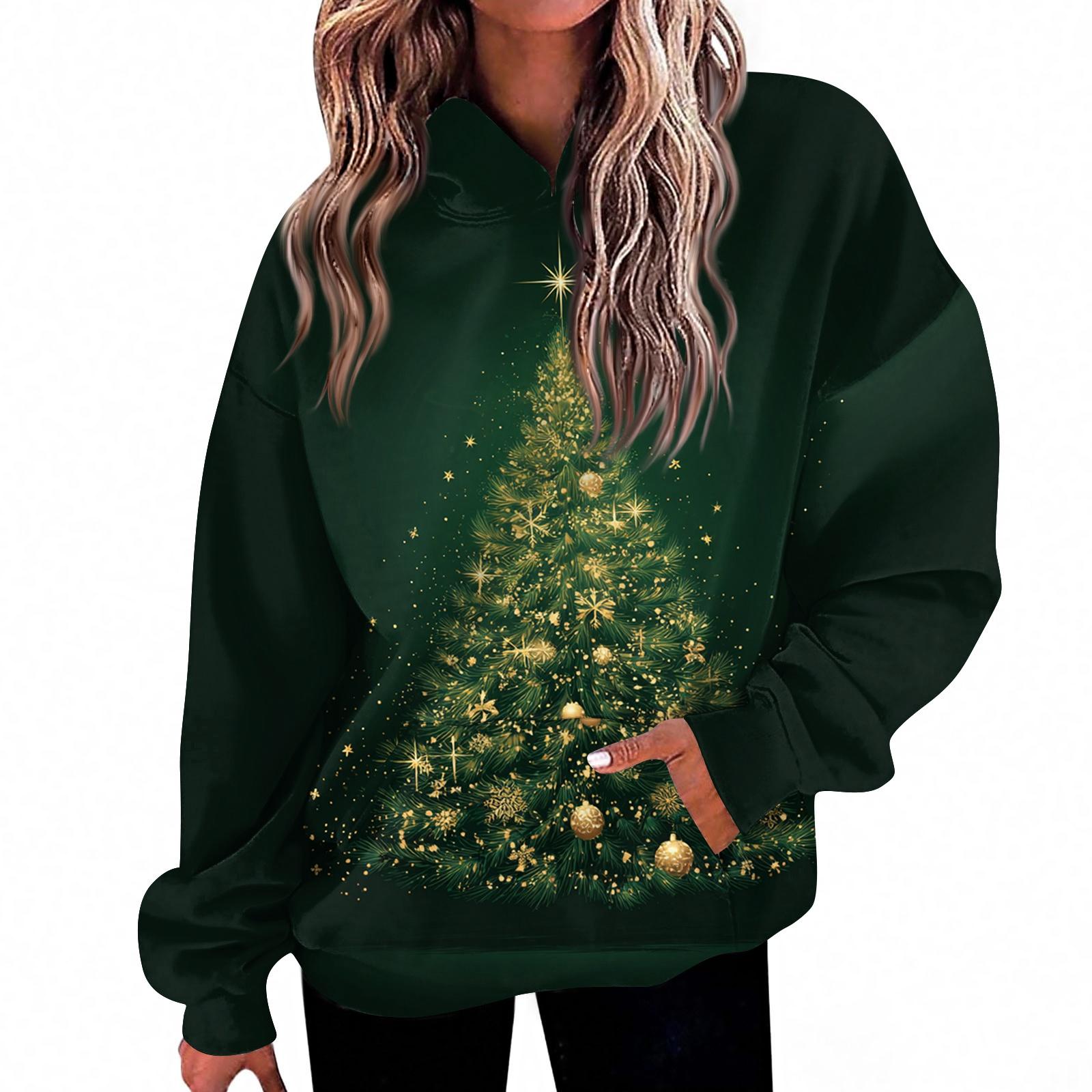 

Женская мода Повседневный топ с V-образным вырезом и длинными рукавами с принтом L армия зеленый