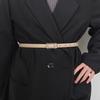 Women Belt Imitation Leather Adjustable Thin Waistband Solid Color Dresses Shirts Tops Waist Belt Versatile Fashion Accessory