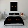 "Glowing Cat Eyes Decor Set" Bedding Set with 1 Duvet Cover 2 Pillowcases Single Double King Queen, Gift