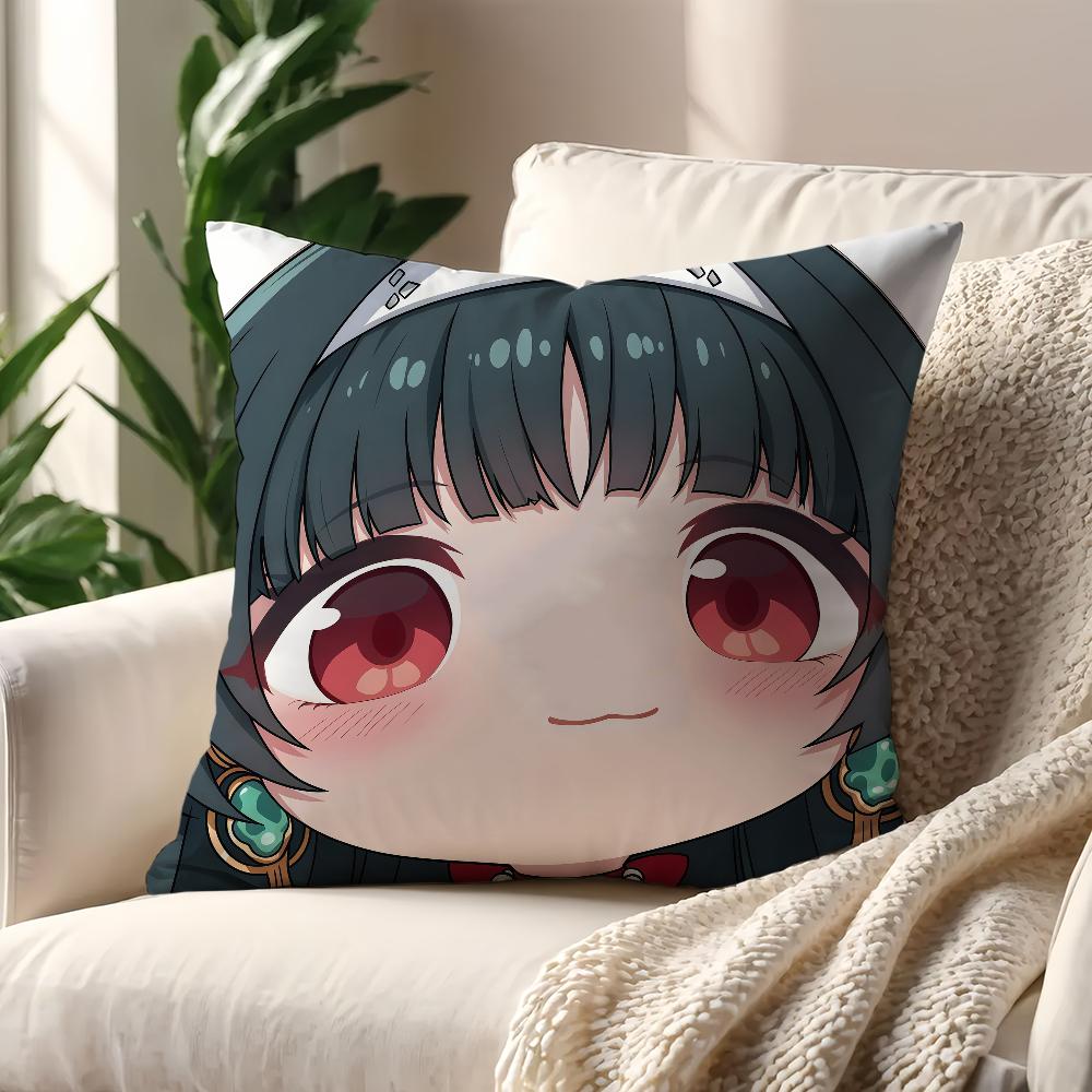 Game ZZZ face Cute Q-version cushion cover Pillow Cover Decoration Room Home Sofa living Office Car Nordic Simplicity