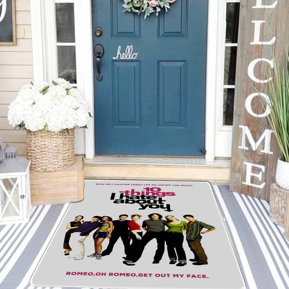 Vintage 10 Things I Hate About You Movie Floor Mat Style Soft Bedroom Floor House Laundry Room Mat Anti-skid Household Carpets