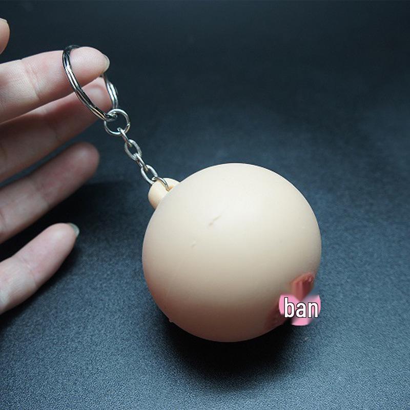 Erotic Decompression Toys: Water-Filled Breasts & Small Beautiful Buttocks Keychains