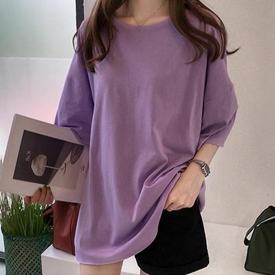 T-shirt d'été grande taille couleur bonbon à manches courtes pour femmes, haut coréen à demi-manches et vêtements, vêtements pour femmes