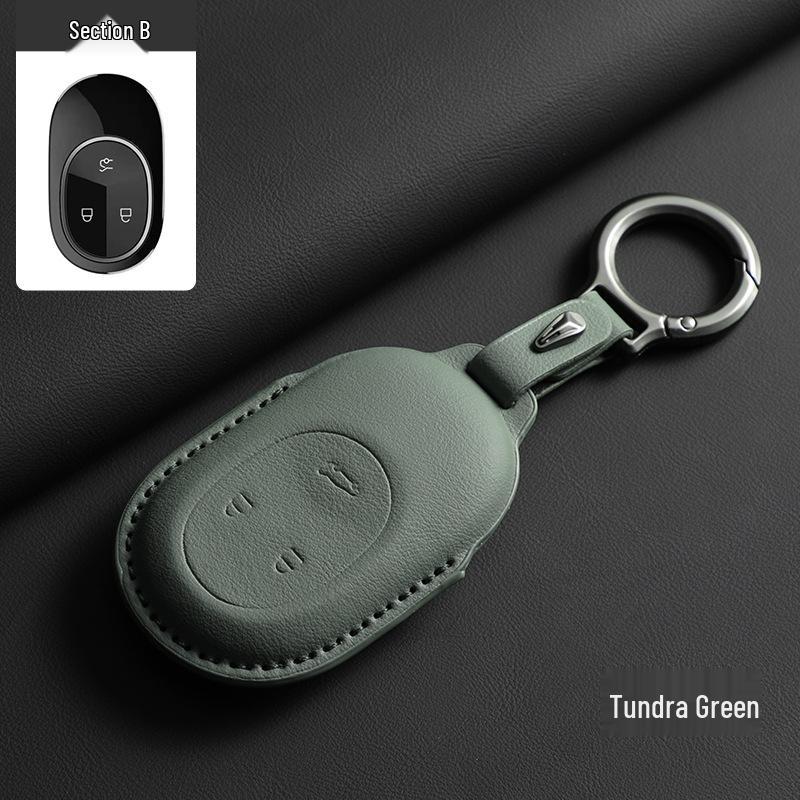NIO ES6/EC6/ET5/ES8/ET7/ES7/EC7 Brown Key Cover and Buckle (2023 Model)