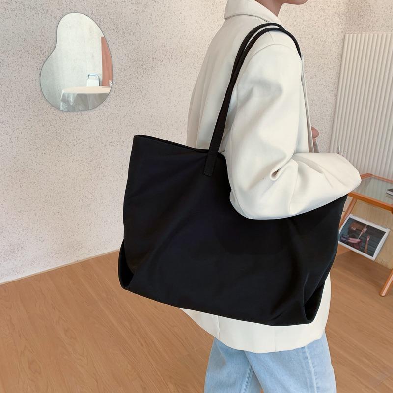Classroom Commuting Bag, Canvas Bag, Waterproof, Nylon Bag, Large Bag, Casual, Ladies', Large Capacity, Shoulder Bag