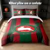 South Sydney Rabbitohs Design Set Biancheria da Letto 1 Copripiumino + 2 Federe Morbido Traspirante Biancheria da Letto per la Casa