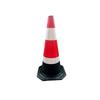 70cm Reflective Rubber Safety Cone - High-Speed Traffic Warning & Isolation Barrier