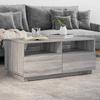 Coffee Table with LED Lighting, Grey Sonoma Oak, 90x49x40 Cm