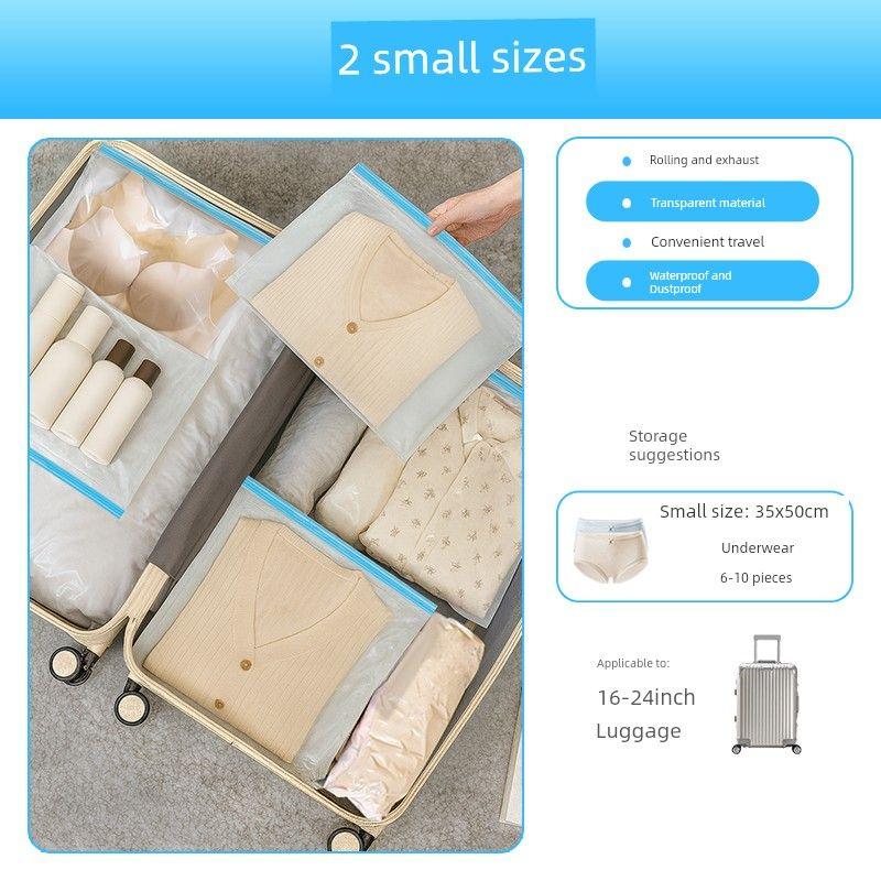 Hand-Rolled Compression Bags, No-Pump Vacuum Storage Bags, Special Bags for Business Trips, Clothing, Down Jackets, and Suitcases