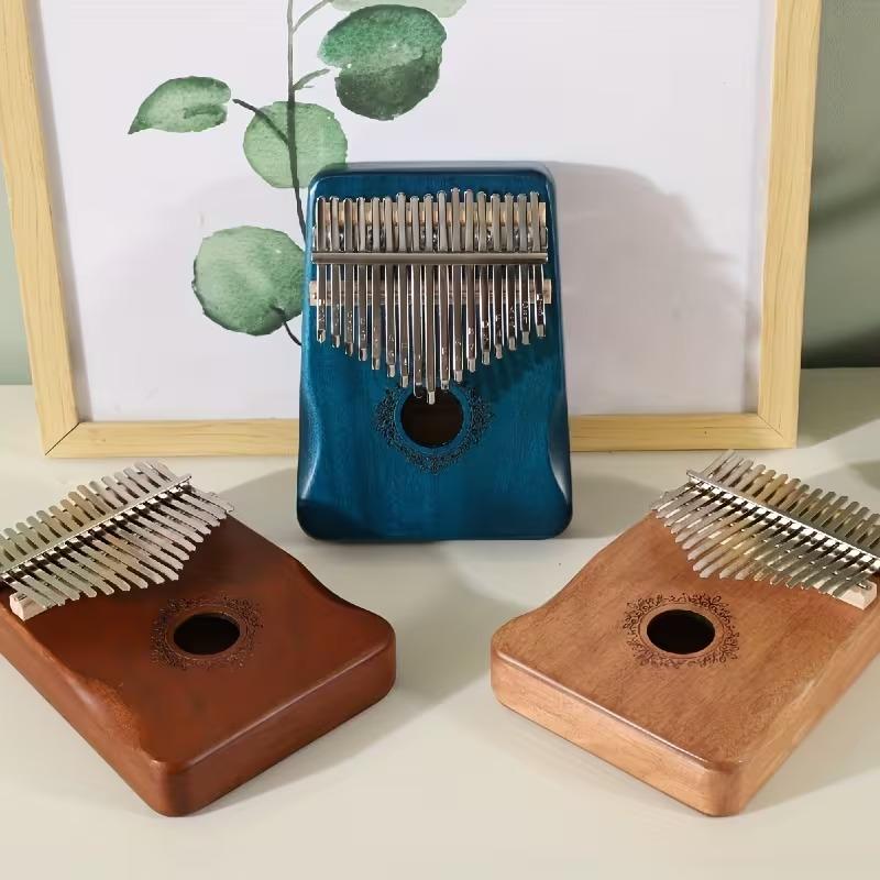 17 Tasti Kalimba Pianoforte a Pollice Tastiera Impiallacciata in Legno Massiccio Strumento Musicale Kalimba Pianoforte a Dita Regalo di Natale per Amanti della Musica