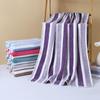 Coral Fleece Large Absorbent Bath Towel with Wide Stripes for Face Washing