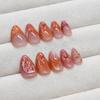 Nail art patch removable nail simple French flower fake nail wearing nail three-dimensional gold bead diamond 30 pieces