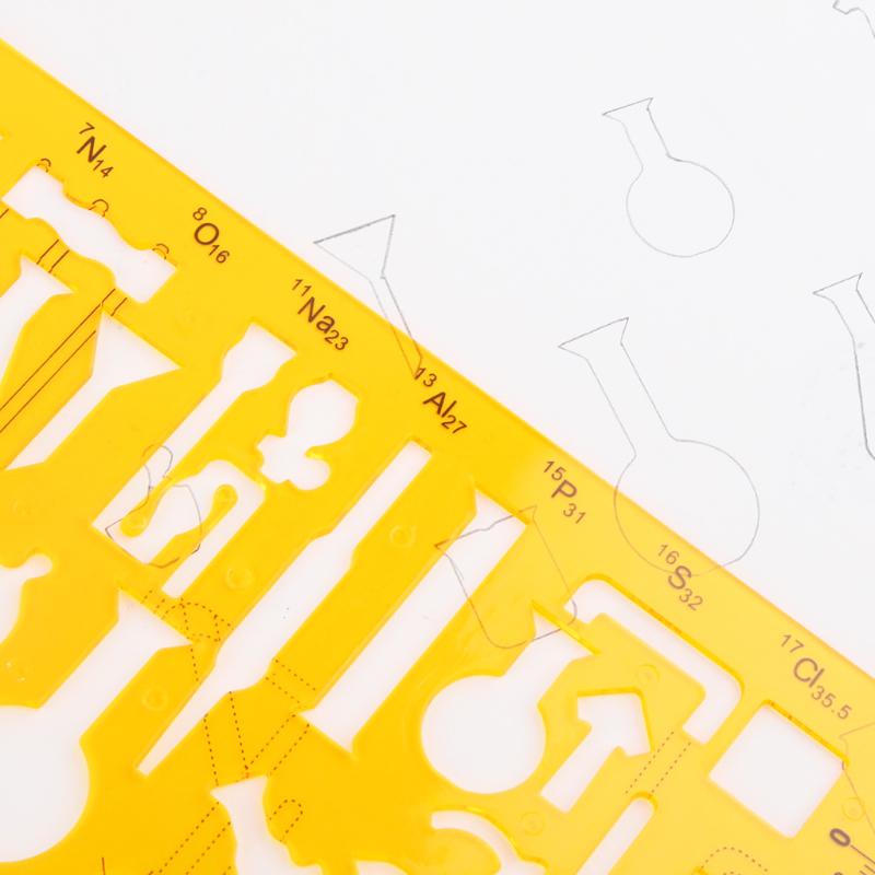 K Resin Drawings Template Ruler For Physical Chemical Instrument Measuring Tool