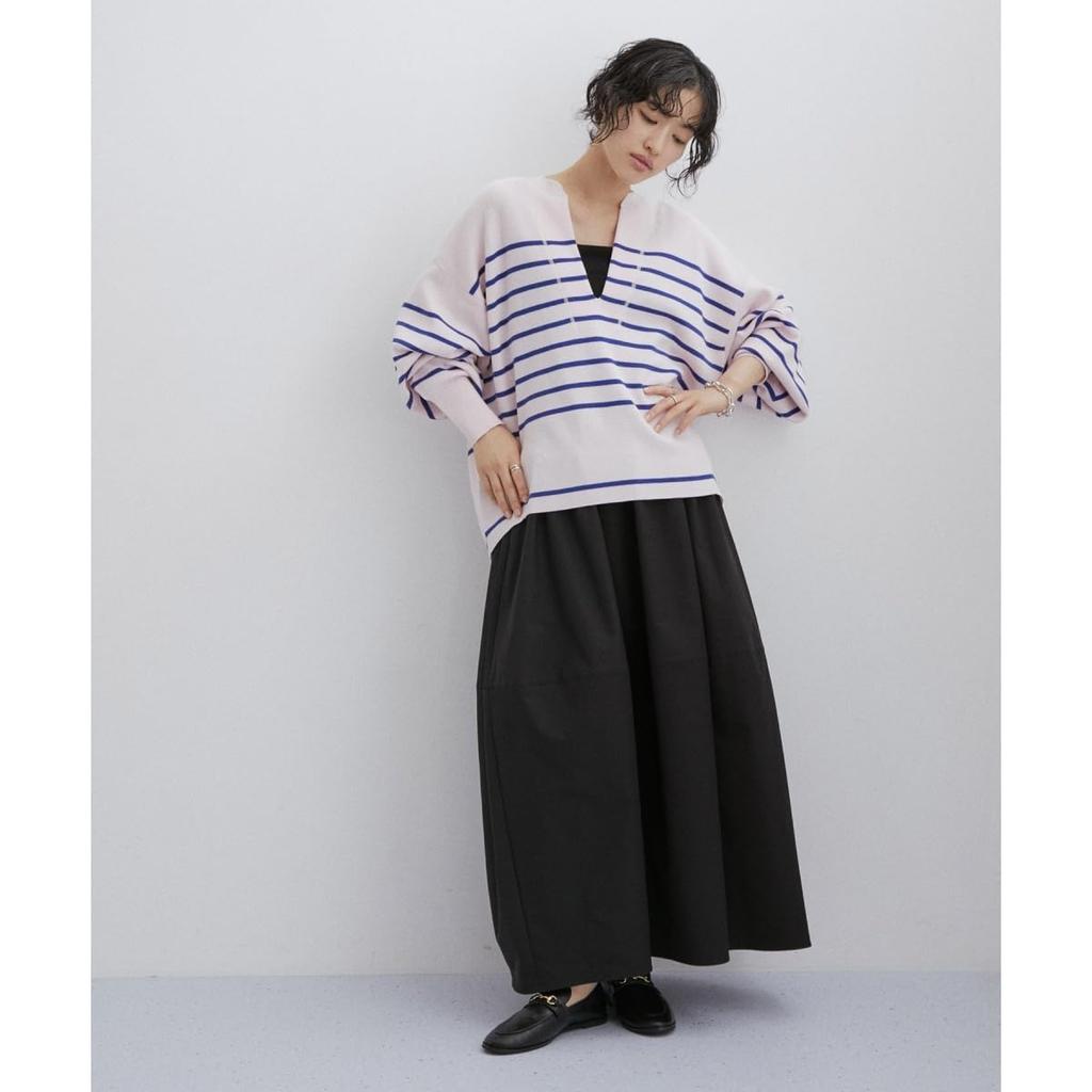 Et Rope Waist Shape Gathered Sax [Adam Femme] Skirt, Skirt, Women's, GAC03030, (48)