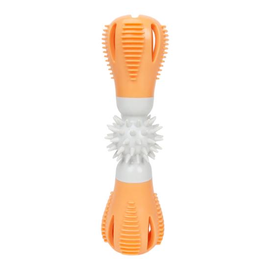 Dog Treat Dispenser Chew Toy Bite Resistant Puppy Food Leakage Feeder Toy Pet Dumbbell Teething Cleaning Interactive Enrichment Toy