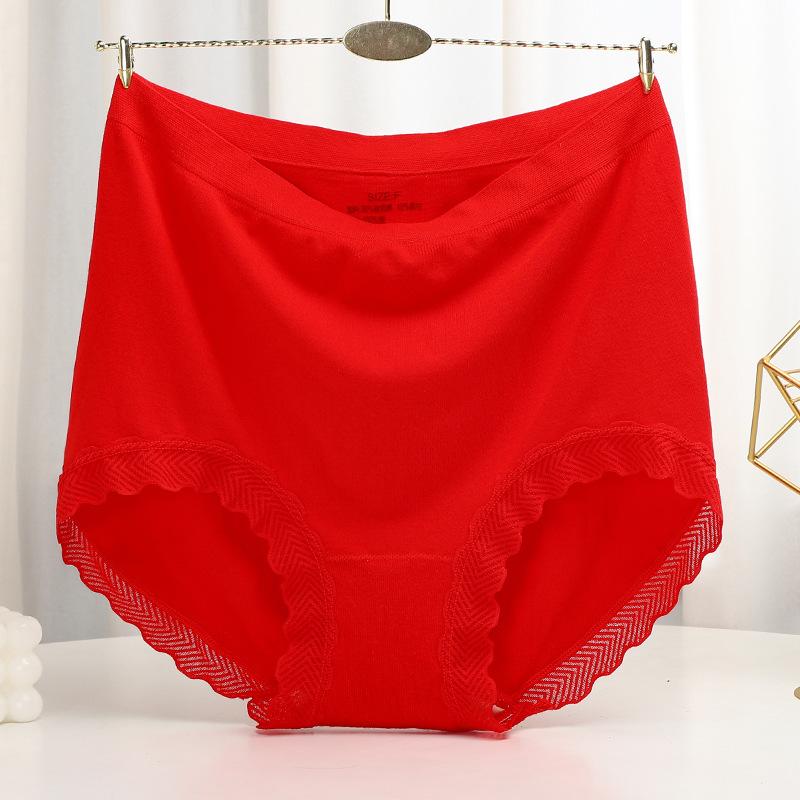 Seamless Panties High Waist Women's Briefs for Weight 100kg Large Size Underpants Solid Color Boyshorts
