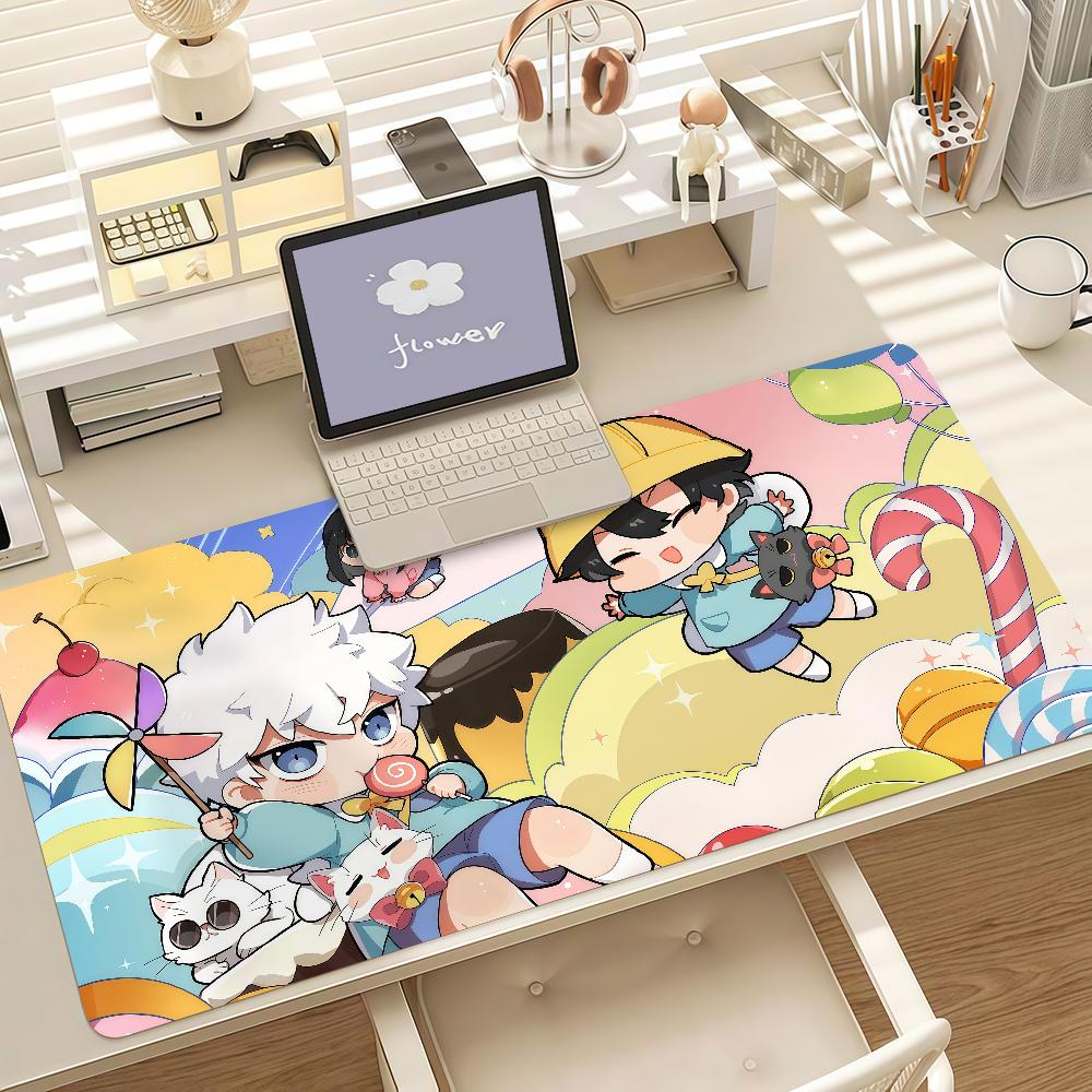 Anime L-link Click Cartoon Cute Mouse Pad Anti Slip Rubber Edge Locked Thickened Laptop Gaming Desk Mat