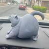 1pc Yawning cat statue Toy, Compact Desktop Decor for Home, Office, Car, Perfect Gift for Cat Lovers (Christmas, Halloween, Birt