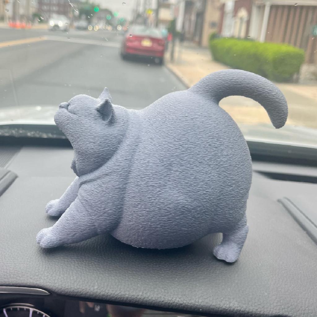 1pc Yawning cat statue Toy, Compact Desktop Decor for Home, Office, Car, Perfect Gift for Cat Lovers (Christmas, Halloween, Birt