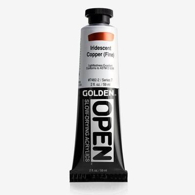 Acrylic Paint - GOLDEN - Golden Open 60ml - Color Iridescent Copper - Mixed - Resistant To Skinning