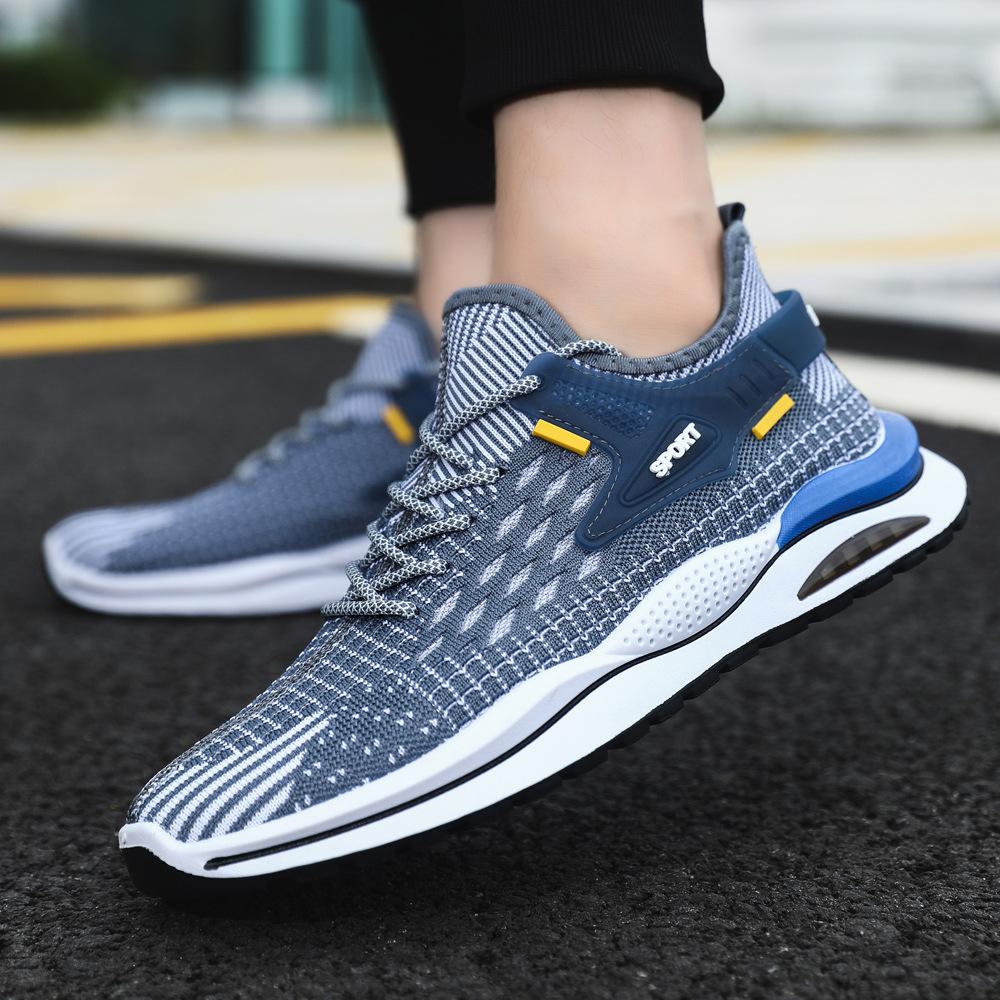 2025 new foreign trade men's shoes summer mesh shoes breathable fly-woven versatile fashion trend running shoes