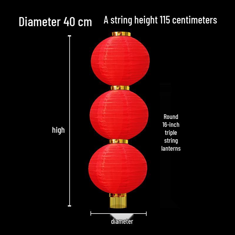 Outdoor Waterproof Gourd Lanterns: Red String Hanging Ornaments for New Year and Mid-Autumn Festivals
