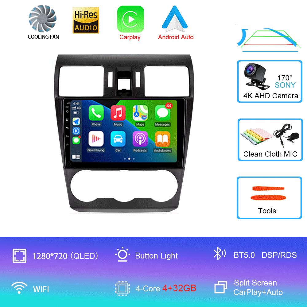 Car Radio Android 14 Carplay Multimedia Player For Subaru Forester 4 SJ XV WRX 2012- 2015 2018 Autoradio GPS Stereo Head Unit