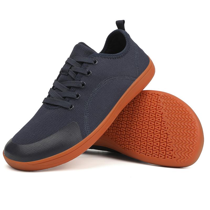 

Нескользящие Повседневные Кроссовки с Широким Носком Минималистичные Мужские Женские Дышащие Вязаные Туфли на Плоской Подошве для Ходьбы Спортивная Обувь с Эластичной Резинкой для Зала 47 синий