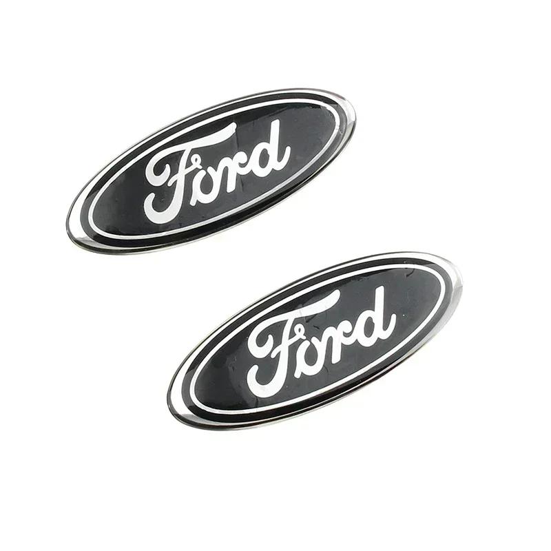 UHB24 for Ford Focus 3 MK2 Fiesta MK7 Mondeo Mk4 Fusion Kuga Transit Edge F150 58x22mm Car Steering Wheel Center Emblem Sticker